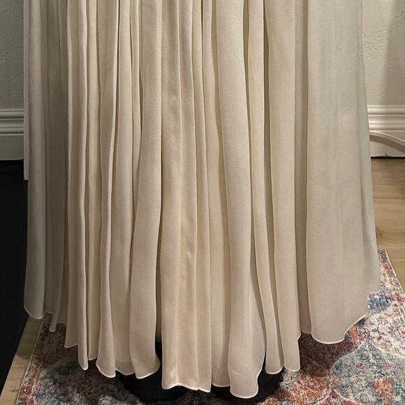 The Row Tina Skirt in Natural size US 2 Dramatic Accordion Style Pleating - Picture 7 of 15